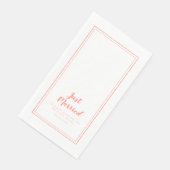 Serviette En Papier Marié Mr & Mrs Coral White Mariage Dîner (Coin)