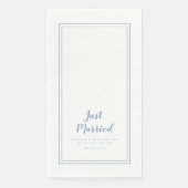 Serviette En Papier Marié Mr & Mrs Dusty Blue Mariage Dîner (Devant)