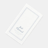 Serviette En Papier Marié Mr & Mrs Dusty Blue Mariage Dîner (Coin)