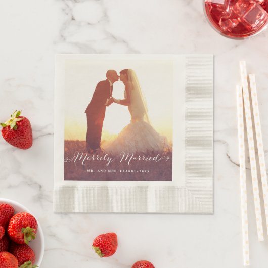 Serviette En Papier Marié par erreur | Papier mariage (En situation)