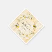 Serviette En Papier Mariée à abeille jaune fleur nid d'abeille douche (Coin)