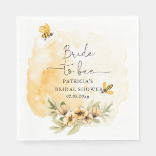 Serviette En Papier Mariée à devenir abeille miel Fleurs Mariage Showe