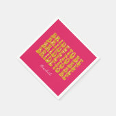 Serviette En Papier Mariée à être Gold Parties scintillant Texte avec (Coin)
