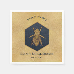 Serviette En Papier Mariée à Fête des mariées d'abeille Honeybee Honey
