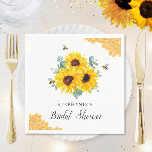 Serviette En Papier Mariée à l'abeille Nid d'abeille Tournesol Enterre