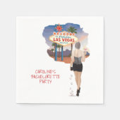 Serviette En Papier Mariée aux cheveux bruns de Las Vegas Bachelorette (Devant)