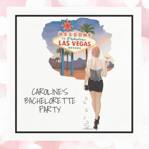 Serviette En Papier Mariée aux cheveux roux de Las Vegas 