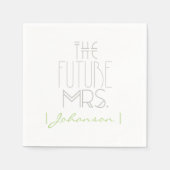 Serviette En Papier Mariée bohème Art Déco | L'avenir Mme | Serviettes (Devant)