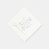 Serviette En Papier Mariée bohème Art Déco | L'avenir Mme | Serviettes (Coin)