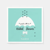 Serviette En Papier Mariée & Co Sprinkle Love Douche Turquoise (Devant)