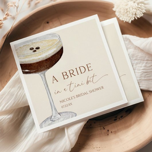 Serviette En Papier Mariee Dans Un Tini Bit Expresso Martini Enterreme