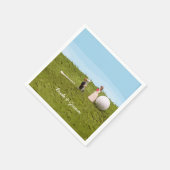 Serviette En Papier Mariée de golf et marié avec Mariage de balle de g (Coin)