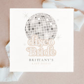 Serviette En Papier Mariée Disco Argent Retro Bridal Shower Groovy 
