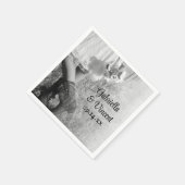 Serviette En Papier Mariée en Bottes Cowboy, Mariage campagnard Sunflo (Coin)