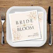 Serviette En Papier Mariée en Fête des mariées Brown de fleurs Tan