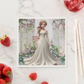 Serviette En Papier Mariée enchantée (En situation)