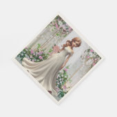 Serviette En Papier Mariée enchantée (Coin)