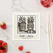 Serviette En Papier Mariée et chambre Aloha Pineapple Tiki Mariage (En situation)