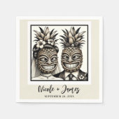 Serviette En Papier Mariée et chambre Aloha Pineapple Tiki Mariage (Devant)