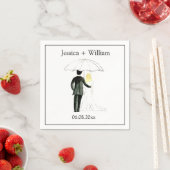 Serviette En Papier Mariée et chambre Rustique moderne élégant mariage (En situation)