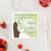 Serviette En Papier Mariée et  Mariage personnalisée (En situation)