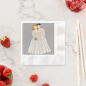 Serviette En Papier Mariée et mariée (En situation)