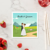 Serviette En Papier Mariée et salle de jeu au terrain de golf Mariage (En situation)