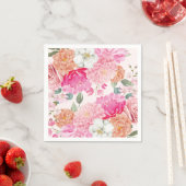 Serviette En Papier Mariée florale à l'aquarelle en fleurs Shower de m (En situation)