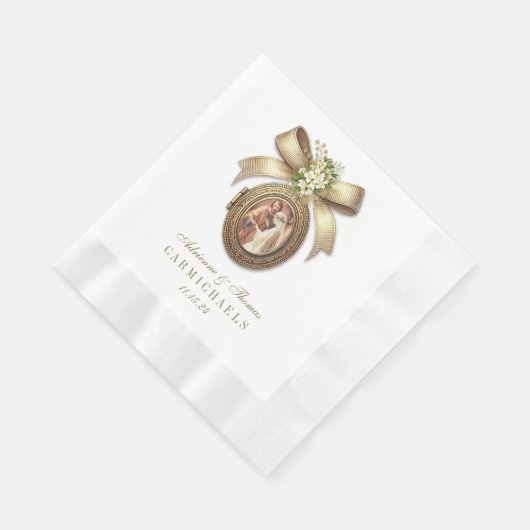 Serviette En Papier Mariée mariage Groom Mariage catholique Mary Josep (Coin)