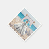 Serviette En Papier Mariée Mariage Jour Plage Mariage Fancy Gown (Coin)