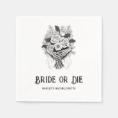 Serviette En Papier Mariée ou mort Halloween Bachelorette Party (Devant)