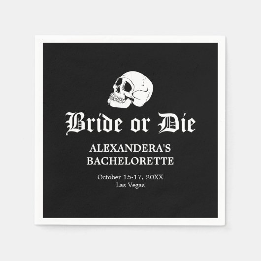 Serviette En Papier Mariée ou mourir jusqu'à la mort Do us Party Bache (Devant)