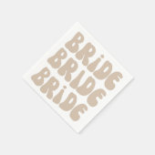 Serviette En Papier Mariée Rétro Moderne Enterrement de Vie de Jeune F (Coin)