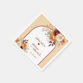 SERVIETTE EN PAPIER MARIER L'ARC FLEUR POUR MARIAGE (Coin)