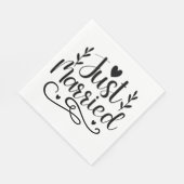 Serviette En Papier Mariés à peine (Coin)