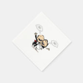 Serviette En Papier Mariés à peine (Coin)