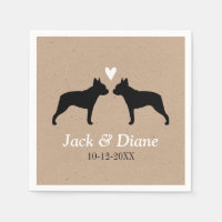 Mariés de mariage Boston Terriers avec Texte perso