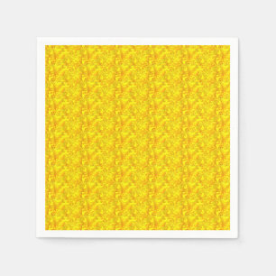 Serviette En Papier Marigold jaune Floral Motif sans joint
