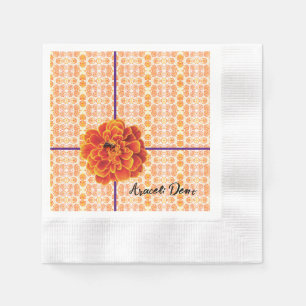 Serviette En Papier Marigolds et Napkin en papier d'abeille