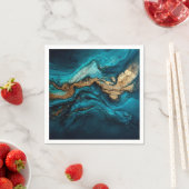 Serviette En Papier Marine abstraite  (En situation)