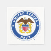 Serviette En Papier Marine américaine | Officier Crest (Devant)