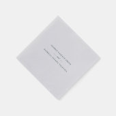 Serviette En Papier Marine Blue Formal Calligraphie Élégant | MARIAGE (Coin)
