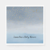 Serviette En Papier Marine Blue Gold Stars Sky Aquarelle (Devant)