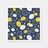 Serviette En Papier Marine Blue Lemon Art - Refresh Citrus Design (Devant)