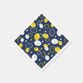 Serviette En Papier Marine Blue Lemon Art - Refresh Citrus Design (Coin)