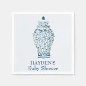 Serviette En Papier Marine Chinoiserie Ginger Jar Personnalisé Napkin (Devant)