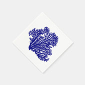 Serviette En Papier Marine Corail côtier bleu (Coin)