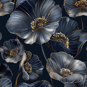 Serviette En Papier Marine Gold Floral serviettes élégante Accent Mono