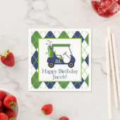 Serviette En Papier Marine & Green Golf Serviettes personnalisées (En situation)