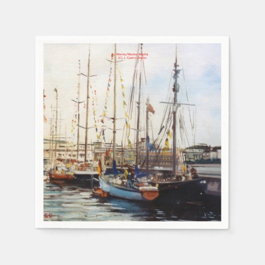 Serviette En Papier Marine/Marine/Marinez (Devant)